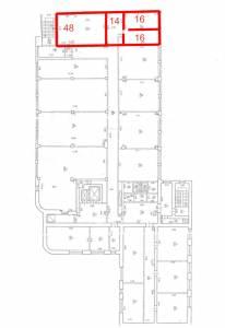 Аренда офиса 94 кв. м. 4 кабинта( 48кв. м 16кв. м 16кв. м 14кв. м ) Пархоменко 156/3 Город Уфа план.jpg