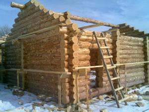 оцилиндрованное бревно, деревянные дома Город Уфа 29032010(003).jpg